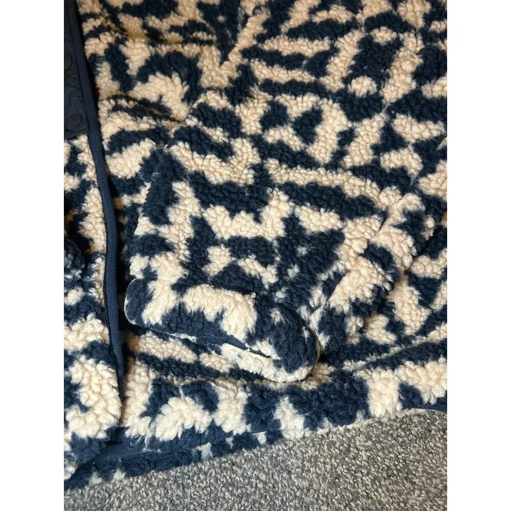 Free People Rocky Ridge Fleece in Midnight Navy Combo Jacket Size M